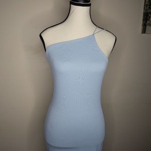 Sleeveless One Shoulder Dress